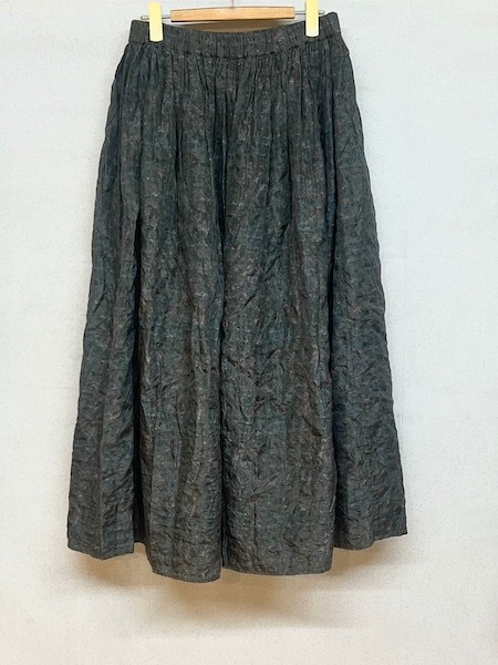 maison de soil /᥾ɥ롡STITCHED BANGALORE SILK PAISLEY PRINT RAJASTHAN TUCK GATHERED SKIRT WITH LININGNMDS25574[̵]