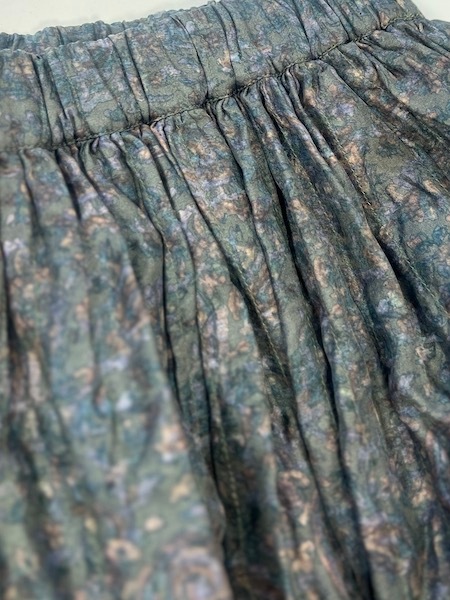 maison de soil /᥾ɥ롡STITCHED BANGALORE SILK PAISLEY PRINT RAJASTHAN TUCK GATHERED SKIRT WITH LININGNMDS25574[̵]