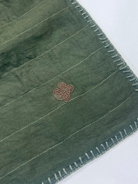 maison de SOIL/᥾ɥ롡STITCHED BANGALORE SILK PAISLEY PRINT SCARF WITH BLANCKET STITCH NMDS25576̵ ؤ椦ѥåб