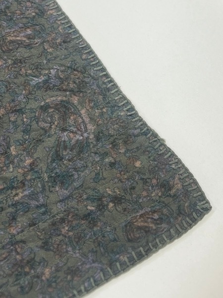 maison de SOIL/᥾ɥ롡STITCHED BANGALORE SILK PAISLEY PRINT SCARF WITH BLANCKET STITCH NMDS25576̵ ؤ椦ѥåб