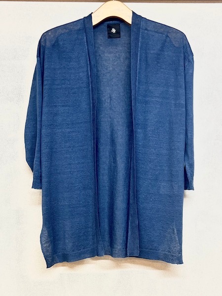 SALE maison de SOIL/�᥾��ɥ����롡��12GG LINEN PLAIN STITCH V-NECK CARDIGAN WITH SLIT  ����CNMDS2501������̵����