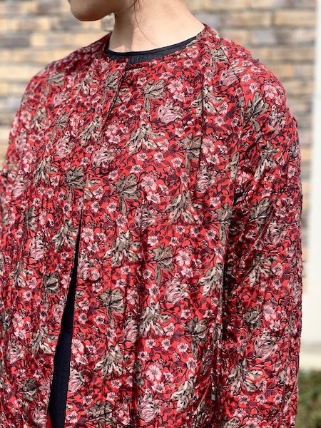 Maison De Soil メゾンドソイル Quilted Silk Flower C Neck Raglan Coat Nmds511f 送料無料 の通販 セレクトファッション Plusoneｰ