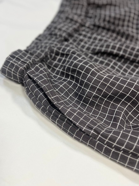 maison de SOIL /メゾンドソイル 80s POWER LOOM LINEN CHECK WIDE