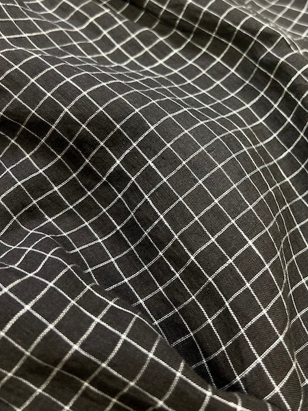 maison de SOIL /メゾンドソイル 80s POWER LOOM LINEN CHECK WIDE