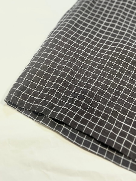 maison de SOIL /メゾンドソイル 80s POWER LOOM LINEN CHECK WIDE