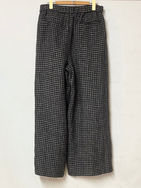メゾンドソイル　ローパンプス maison de SOIL /メゾンドソイル 80s POWER LOOM LINEN CHECK WIDE