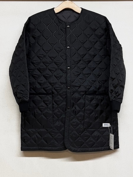 ARMEN/PLAIN POLYESTER x PLAIN POLYESTER HEAT QUILT  OVERSIZED NO COLLAR MIDI COAT WITH RIBBED CUFFNAM2451PP[̵]