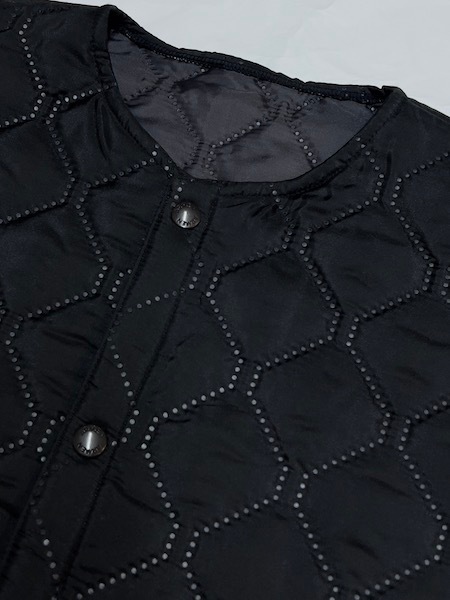 ARMEN/PLAIN POLYESTER x PLAIN POLYESTER HEAT QUILT  OVERSIZED NO COLLAR MIDI COAT WITH RIBBED CUFFNAM2451PP[̵]