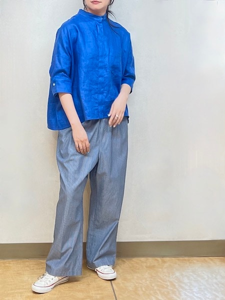 SALE Vas-y Lentement/�������������ȥޥ󡡡�POPLIN STRIPE EASY PANTS������NVL2523��[����̵��]