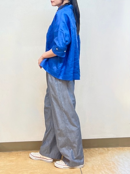 SALE Vas-y Lentement/�������������ȥޥ󡡡�POPLIN STRIPE EASY PANTS������NVL2523��[����̵��]