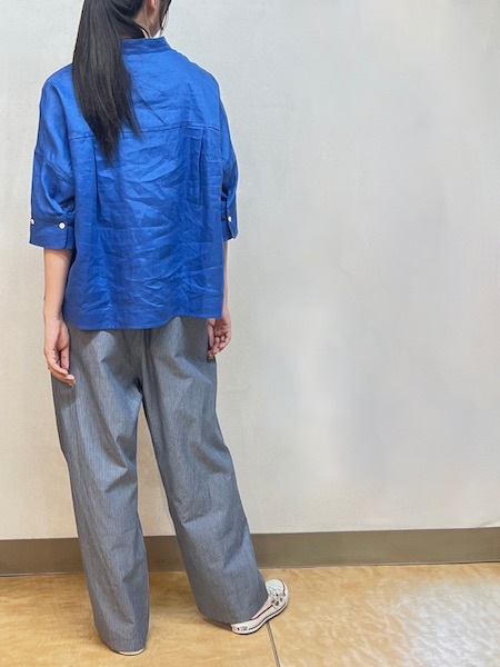 SALE Vas-y Lentement/�������������ȥޥ󡡡�POPLIN STRIPE EASY PANTS������NVL2523��[����̵��]