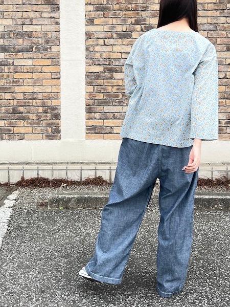 SALE ARMEN/󡡡COTTON FLOWER PRINT UTILITY BOAT NECK SMOCKINAM2513FD ؤ椦ѥåб