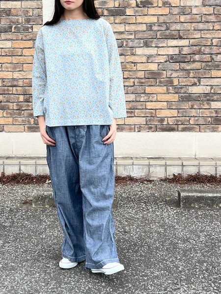 SALE ARMEN/󡡡COTTON FLOWER PRINT UTILITY BOAT NECK SMOCKINAM2513FD ؤ椦ѥåб