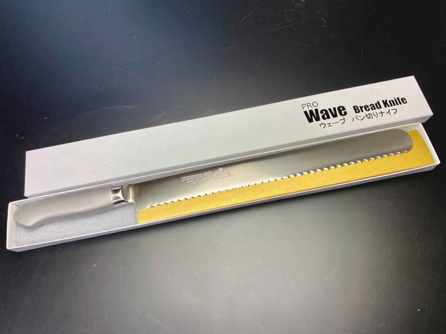 パン切り包丁　業務用ウェーブ　オールステンレス　パン切りナイフ　300mm　100-12PS