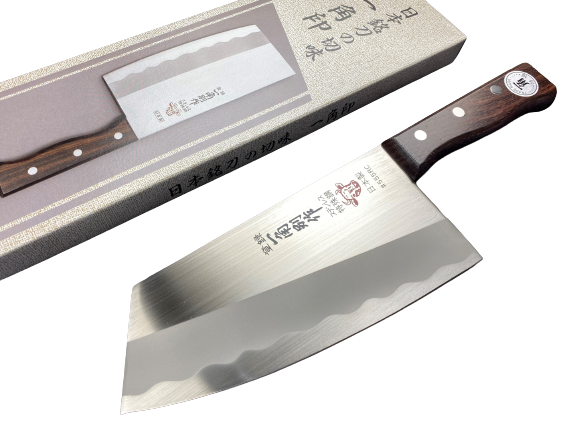 一角別作 ローズ柄 文化型中華包丁 555RC　送料無料
