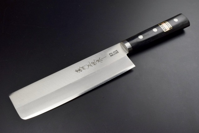 濃州正恒作 DPクラッド 丸口金付 薄刃包丁165mm(C-123M)