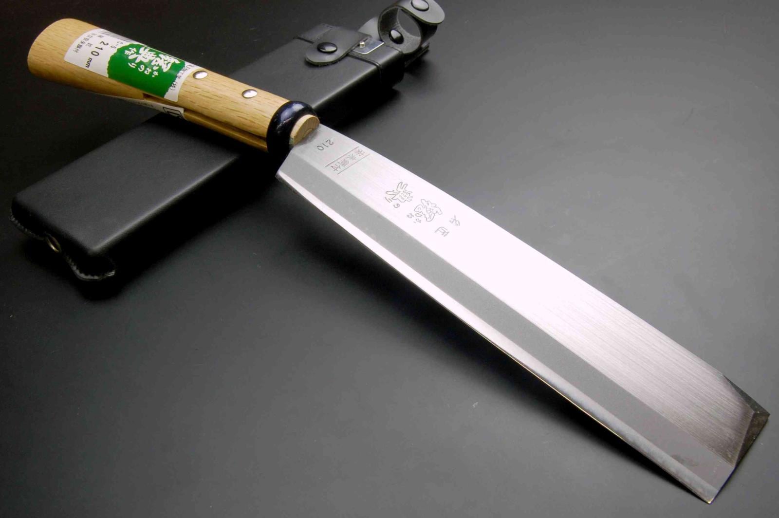 鋼典　鍛造鋼付鞘鉈210mm　C-5