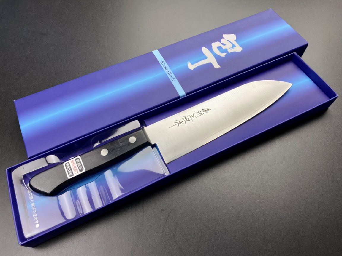 濃州正恒作　V金ゴールド　黒合板　三徳包丁　165mm　CV-650M