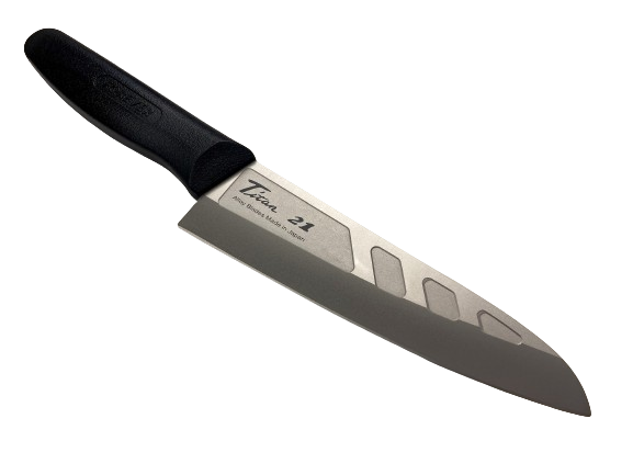 包丁　銀チタン三徳包丁　160mm　ディンプル　GHT-16