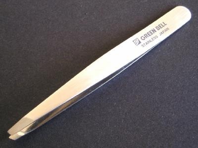 GREENBELL(グリーンベル) 匠の技・ステンレス製高級毛抜き(先斜め) G-2151 【送料無料】 メール便にてお届け手配