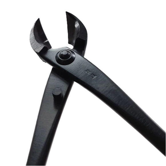 盆栽道具 薄刃 丸刃又枝切 兼進作 全長180mm No.4D