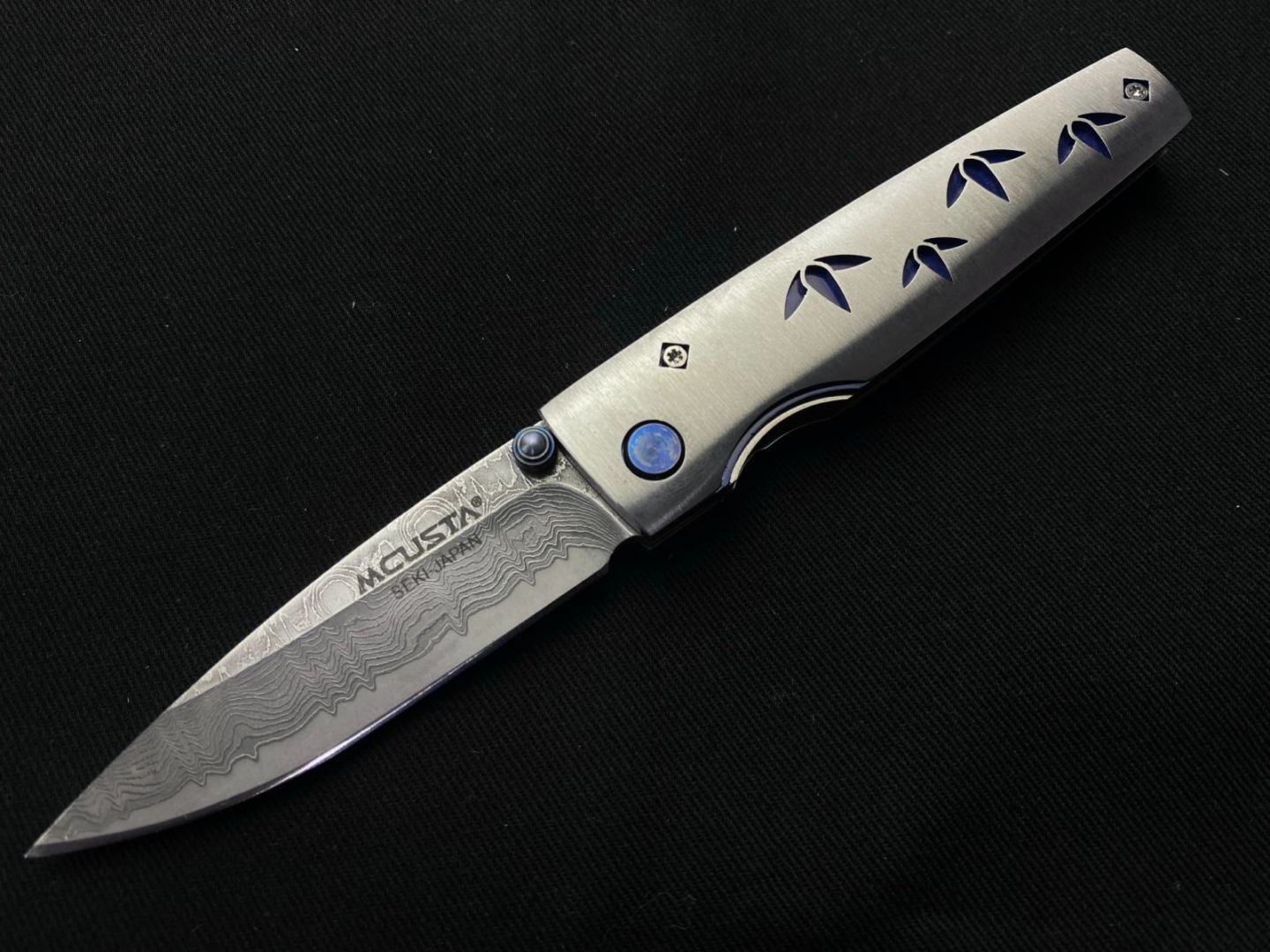 MCUSTA　エムカスタ　ナイフ　フォルダー　笹　ダマスカス　MC-0097D