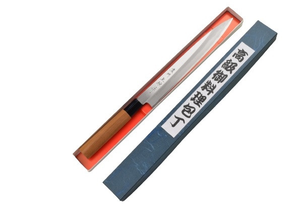 濃州正恒作　柳刃包丁240mm　白紙　桜柄　MY-240S