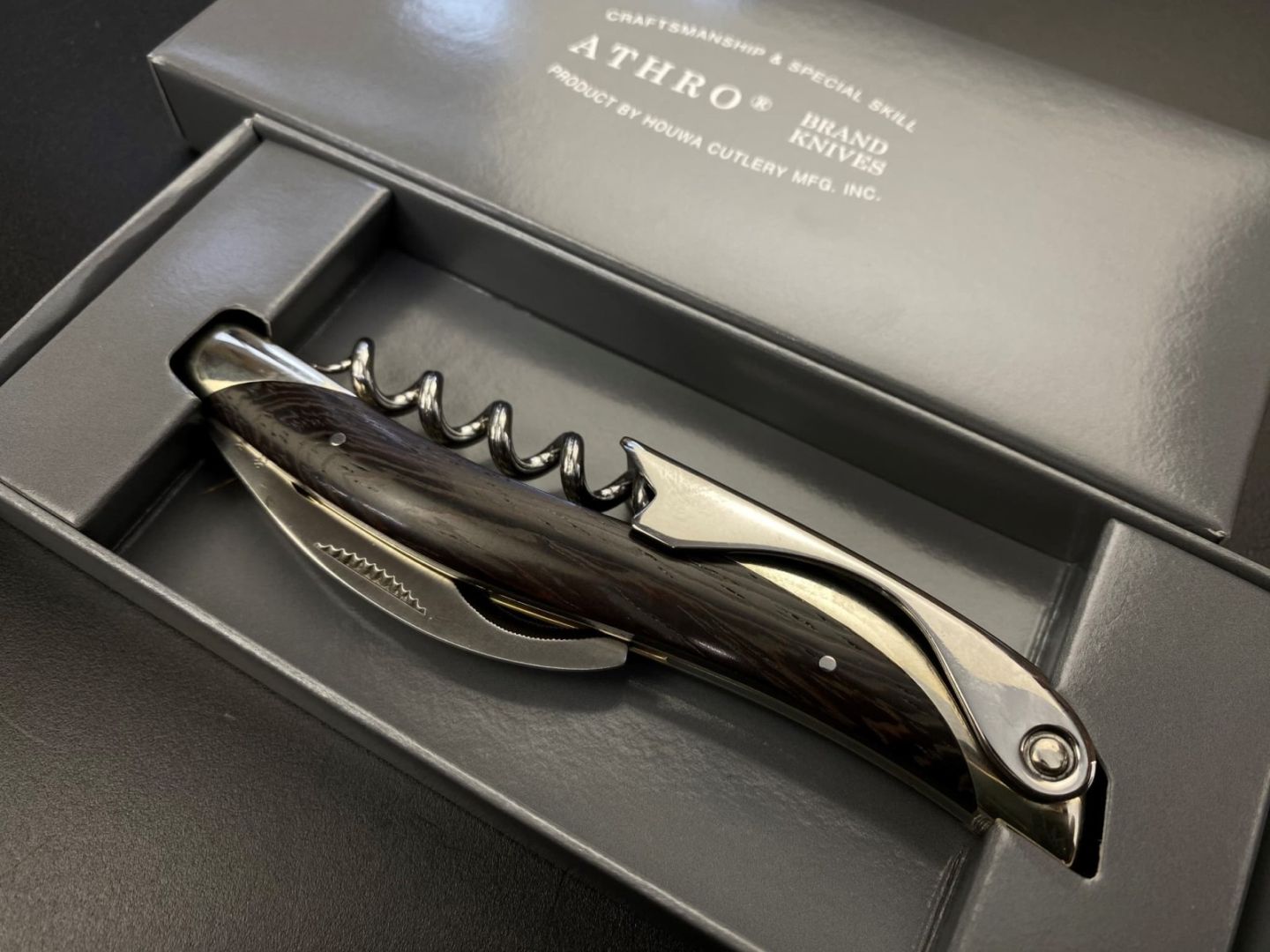 ATHRO (アスロ)　ソムリエナイフ　ムラサキタガヤサン　PW-95