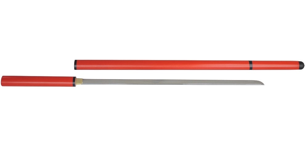 尾形刀剣 座頭市仕込杖 楕円朱鞘 ZT-4