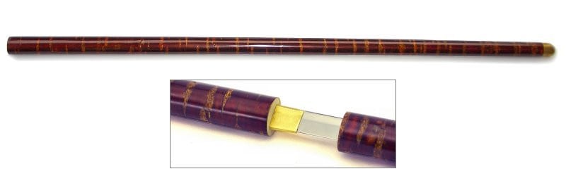 尾形刀剣 座頭市仕込杖 丸桜皮鞘 ZT-5