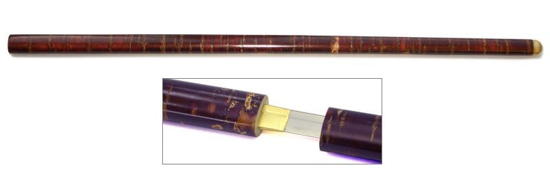 尾形刀剣 座頭市仕込杖 楕円桜皮巻 ZT-55