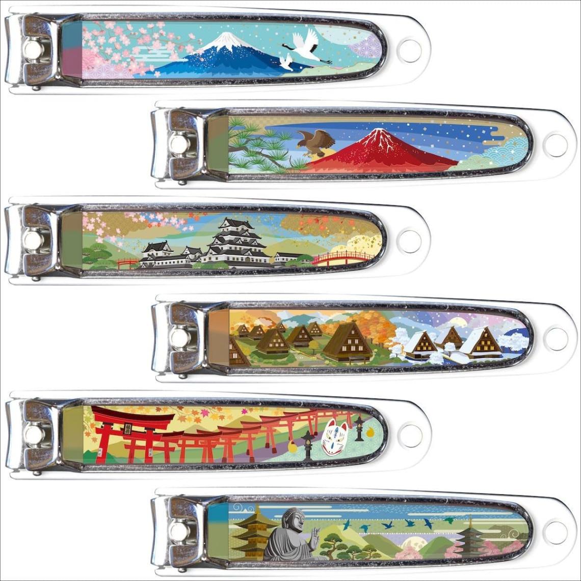 V.ROAD　和製爪切り　Super V-CUT　景観シリーズ　富士山　赤富士　城　合掌造り　鳥居　大仏　日本製　爪の飛ばないキャッチャー付き