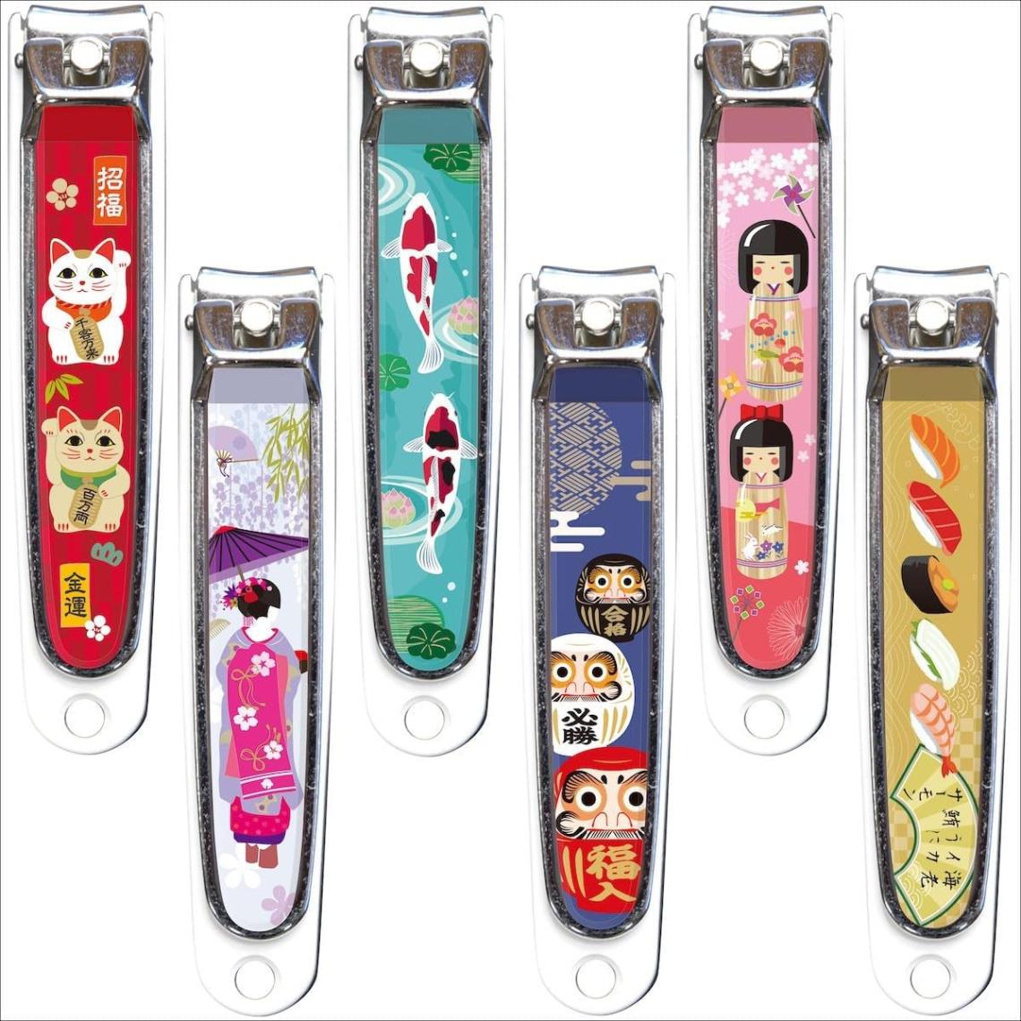 V.ROAD　和製爪切り　Super V-CUT　民芸シリーズ　招き猫　だるま　錦鯉　舞妓　寿司　こけし　日本製　爪の飛ばないキャッチャー付き