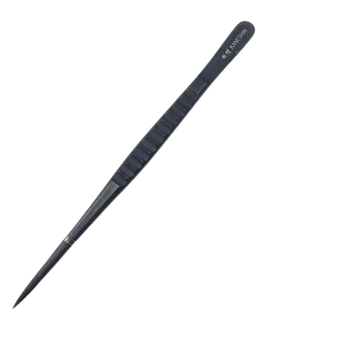盆栽道具 黒染め ステンレス ピンセット 兼進作 230mm No.64GJ