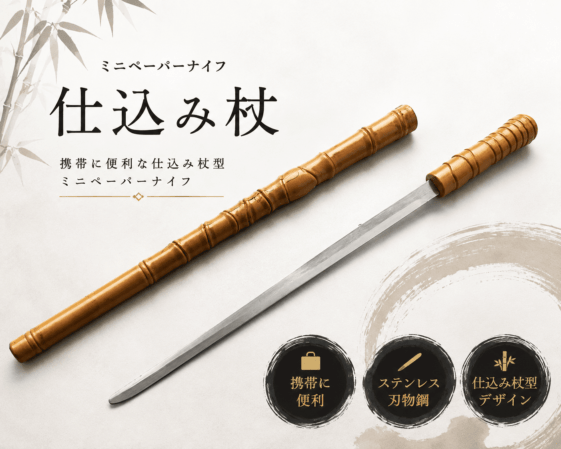 ミニペーパーナイフ　仕込み杖　P-01　伝説の名刀シリーズ