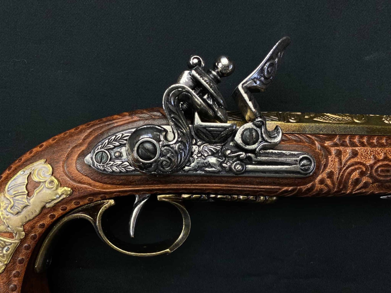 DENIX (デニックス) 模造銃 決闘用フリントロック ゴールド DX1084L