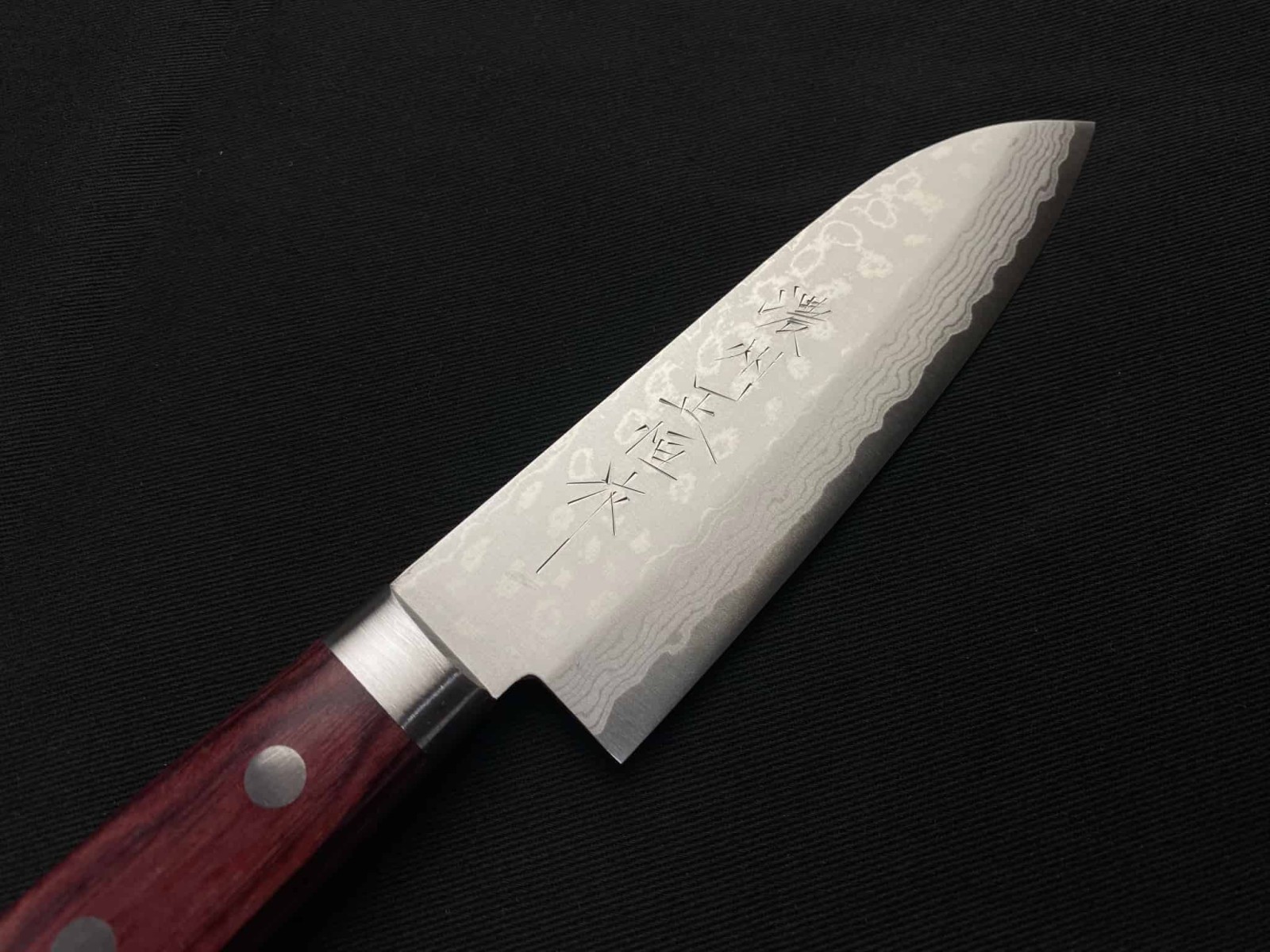 濃州正恒作 V.ROAD 包丁 ダマスカスV金10号 口金付 小三徳包丁 130mm