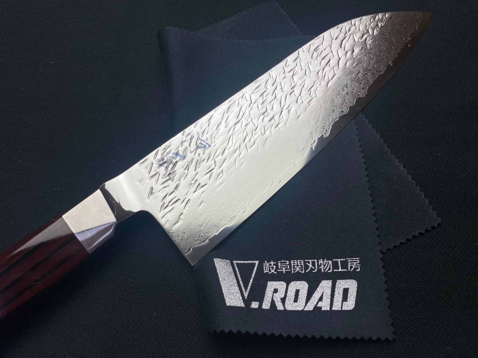 涼風 高級包丁 ダマスカス 三徳包丁 180mm SUZ-180S V.ROADマイクロ