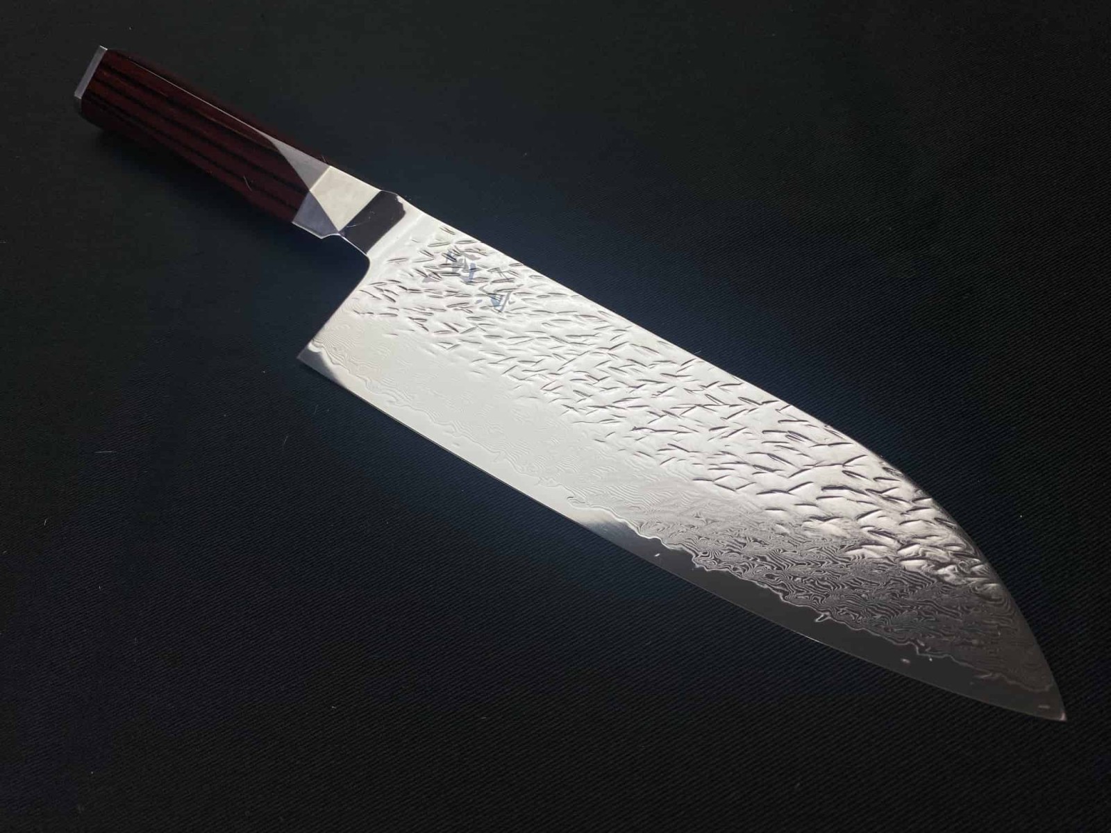 涼風 高級包丁 ダマスカス 三徳包丁 180mm SUZ-180S V.ROADマイクロ
