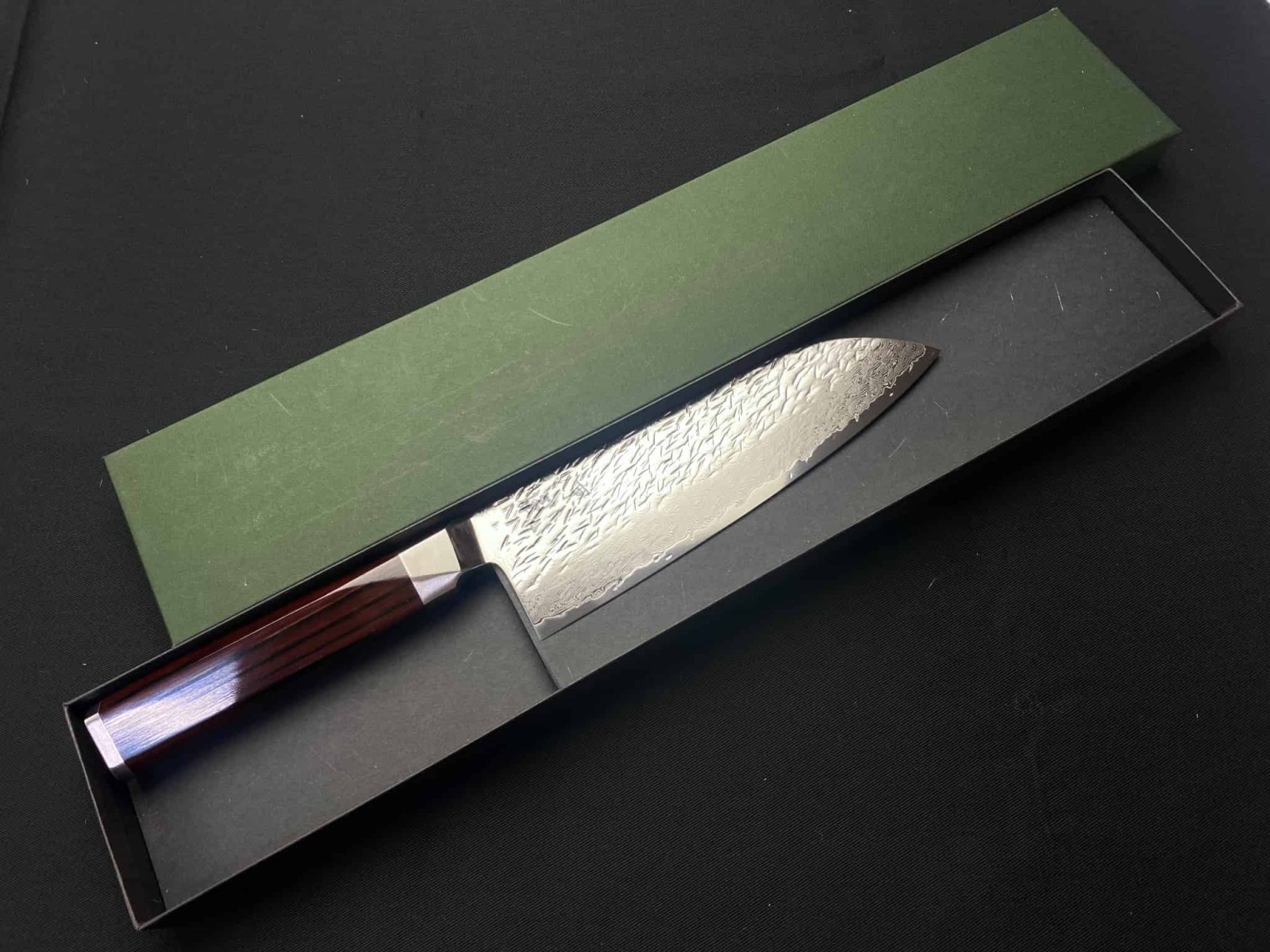 涼風 高級包丁 ダマスカス 三徳包丁 180mm SUZ-180S V.ROADマイクロ