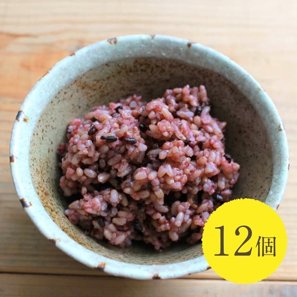 ＜令和7年産＞実身美の炊き立て玄米ごはん・黒米ブレンド（150g×１２個入）