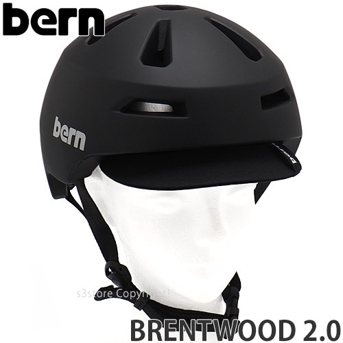 バーン ブレントウッド 【BERN BRENTWOOD 2.0】 ヘルメット 自転車 MTB BMX スケートボード パーク ストリート Helmet カラー:Matte Black バイク\ヘルメット&プロテクション-【公式】S3STORE エススリーストア