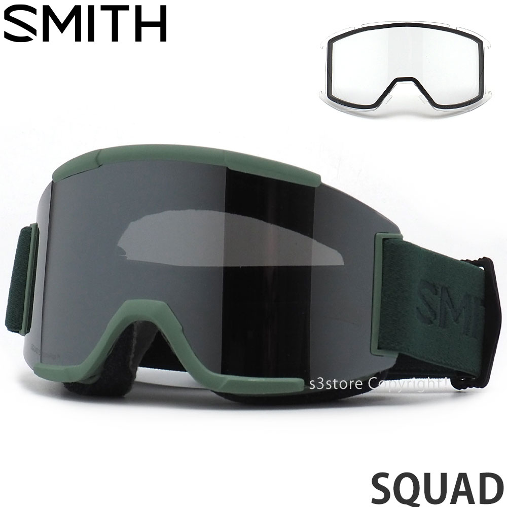 23-24 スミス スカッド ゴーグル 【SMITH SQUAD GOGGLE】 スノーボード スノボ スキー SNOWBOARD 2024  フレーム:ALPINE GREEN VISTA レンズ:CHROMAPOP SUN PLATINUM MIRROR-【公式】S3STORE  エススリーストア