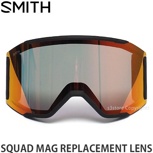 22-23 スミス スカッド マグ リプレイスメント レンズ 【SMITH SQUAD MAG REPLACEMENT LENS】 スノーボード  スノボー スキー ゴーグル 調光 スペア 交換 2023 カラー:CHROMAPOP PHOTOCHROMIC RED MIRROR