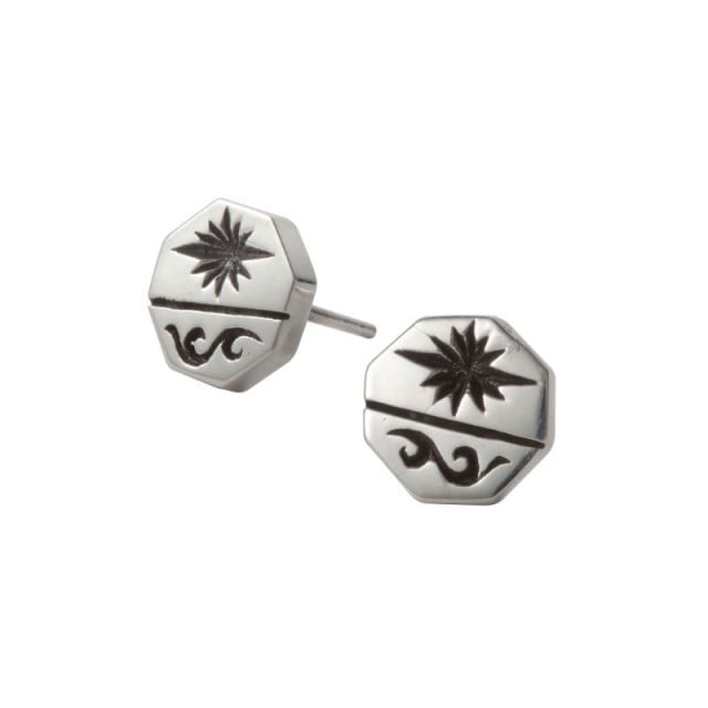 サンシンボル アラベスク オキシダイズドコーティング シルバー925ピアス|ピアス|Silver Accessory / シルバー アクセサリー