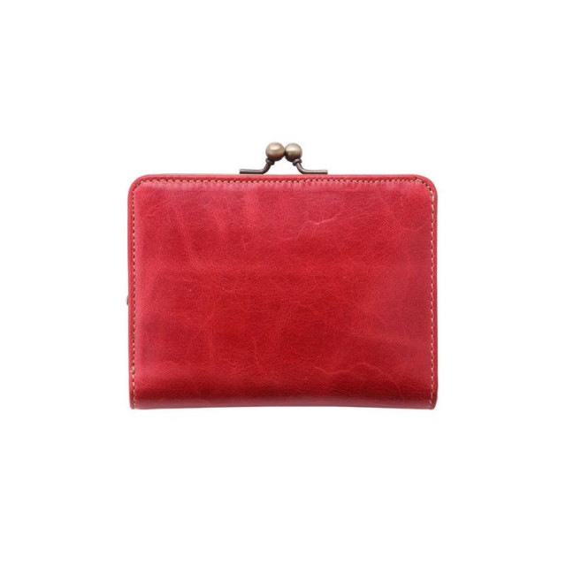 ショートウォレット/革財布  レッド イタリアンレザー|ウォレット|Leather/レザー
