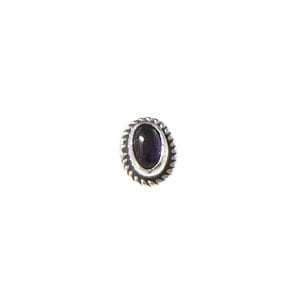 天然石アメジスト ストーンピアス【片耳】|ピアス|Silver Accessory / シルバー アクセサリー