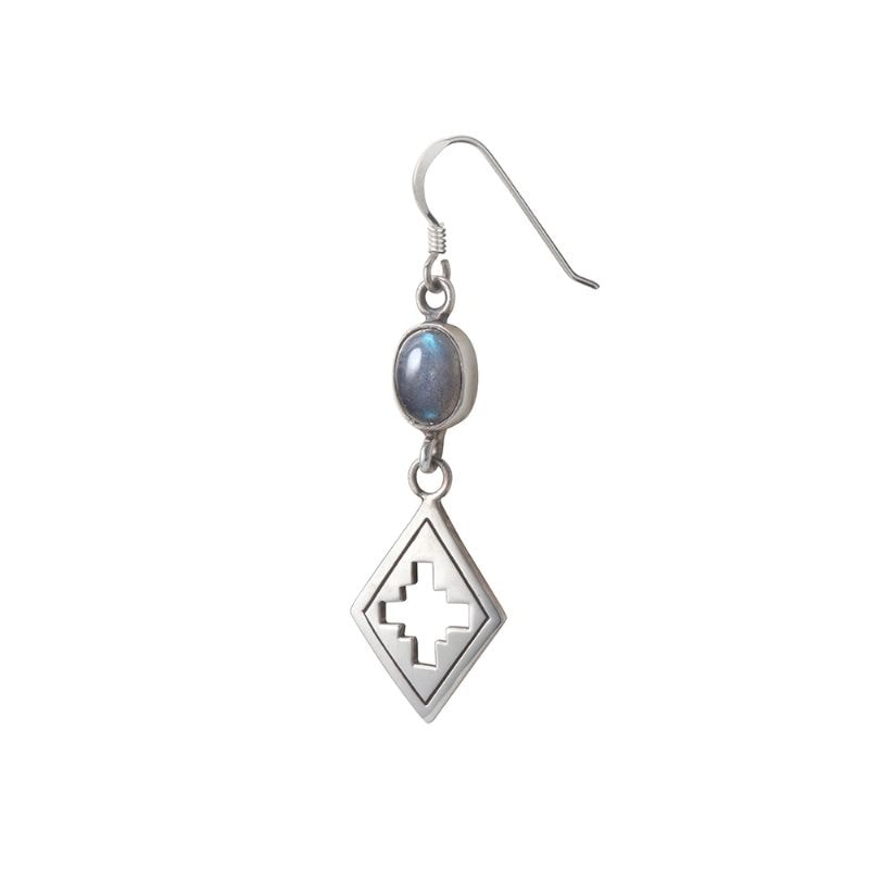 天然石ラブラドライト ストーンピアス【片耳】