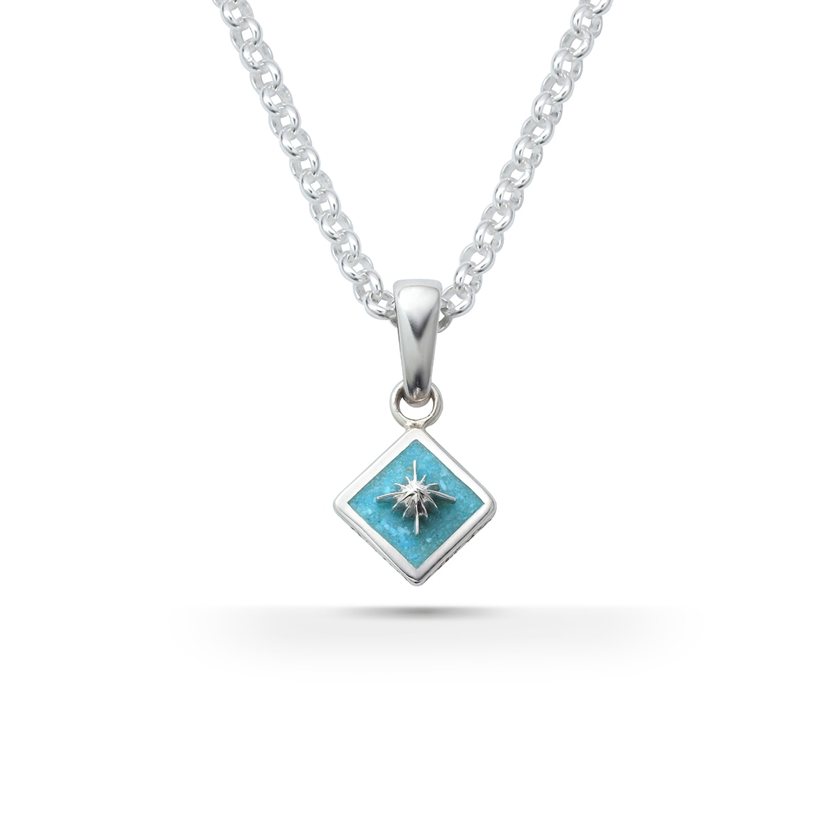 サンシンボル クラッシュターコイズ 天然石キングマンターコイズ シルバー925 ペンダントトップ