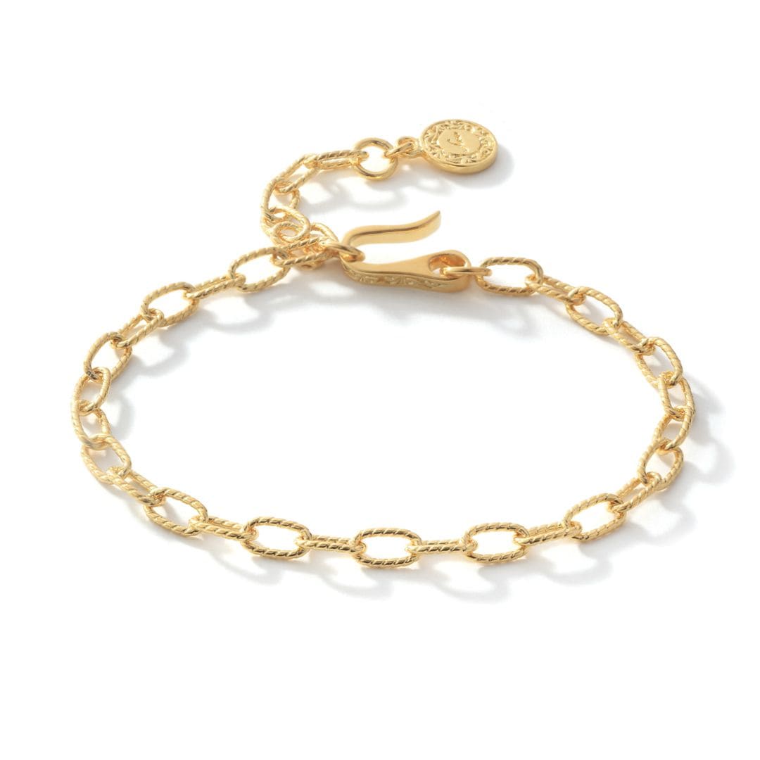 ロープチェーンブレスレット K24（24金）ゴールドプレート シルバー925